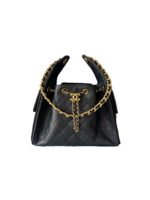 CHANLE 25bag Small Size – Black Caviar Leather with Gold Buckle