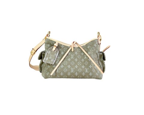 LOUIS VUITTON Carryall PM – Green Denim with Monogram