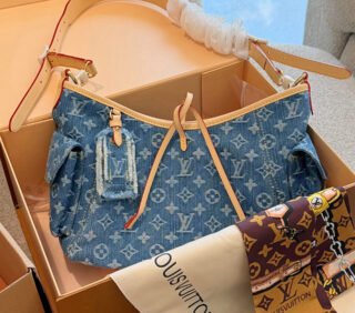 LOUIS VUITTON Carryall Cargo PM – Blue Monogram Denim-Signature Collection