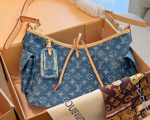 LOUIS VUITTON Carryall Cargo PM – Blue Monogram Denim-Signature Collection